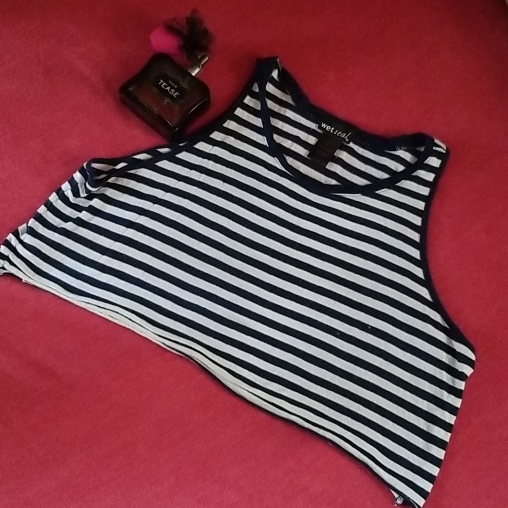 WET SEAL stripped tank crop top!
